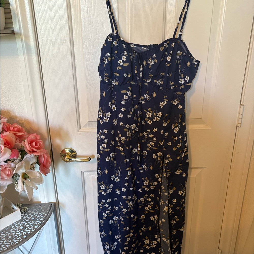 Floral Navy Maxi Dress